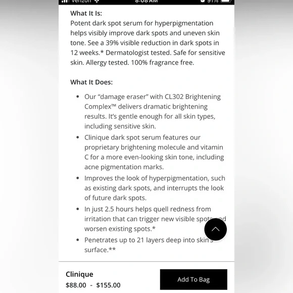 NWT - Clinique Even Better Clinical Dark Spot Correcting Serum - Picture 2 of 13